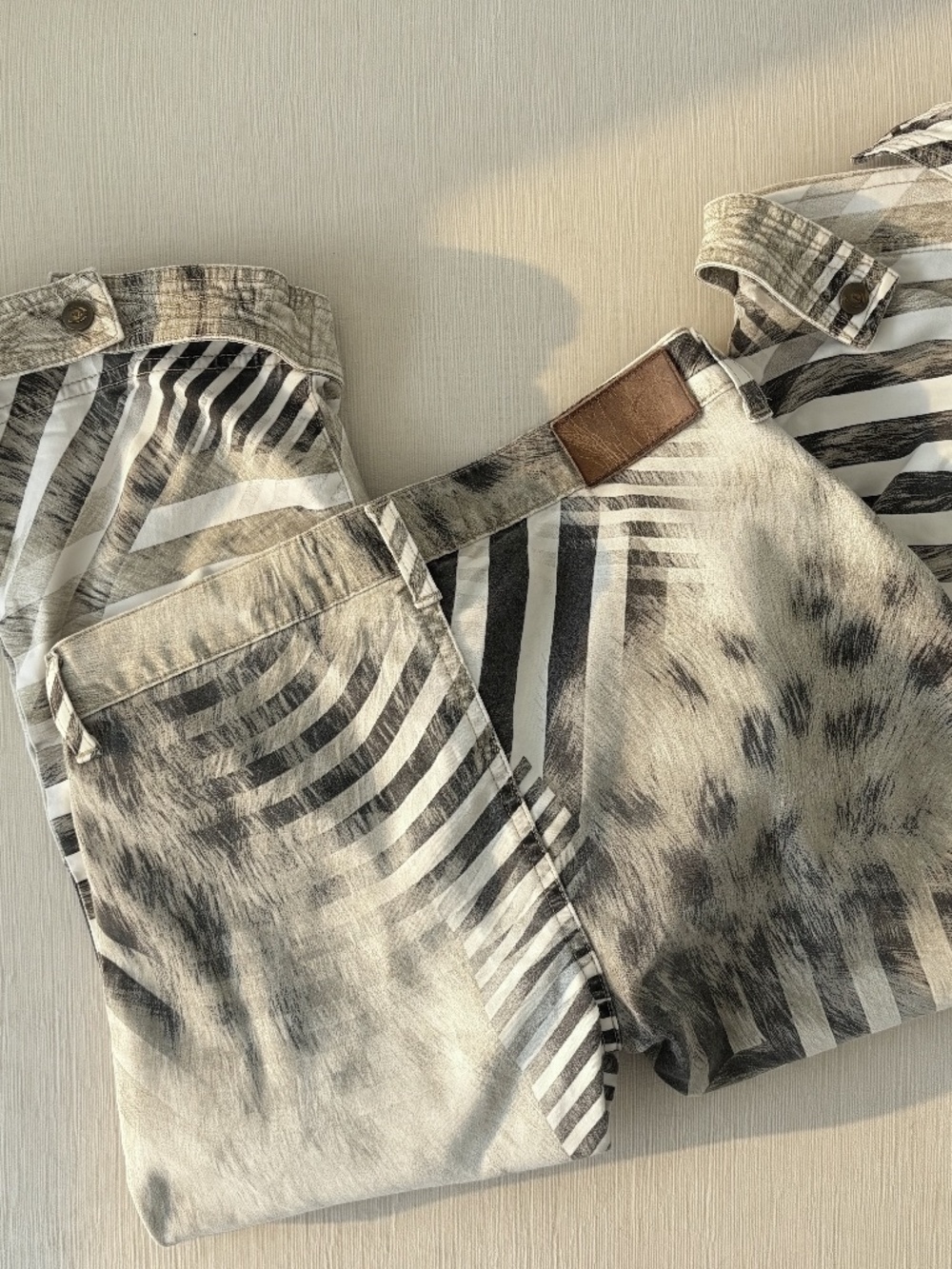 Vintage Just Cavalli SS2002 Zebra Y2K Capri Pants IT 42